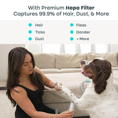 Uproot Clean deshed tool with vacuum for tidy grooming sessions