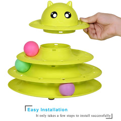 UPSKY Cat Toy Roller durable PP construction highlights long lasting, easy to clean design