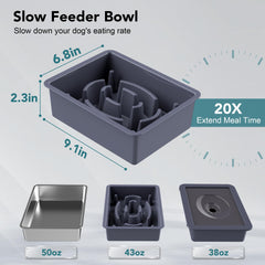 UPSKY floating-disk no-spill water bowl slows drinking and keeps fur dry