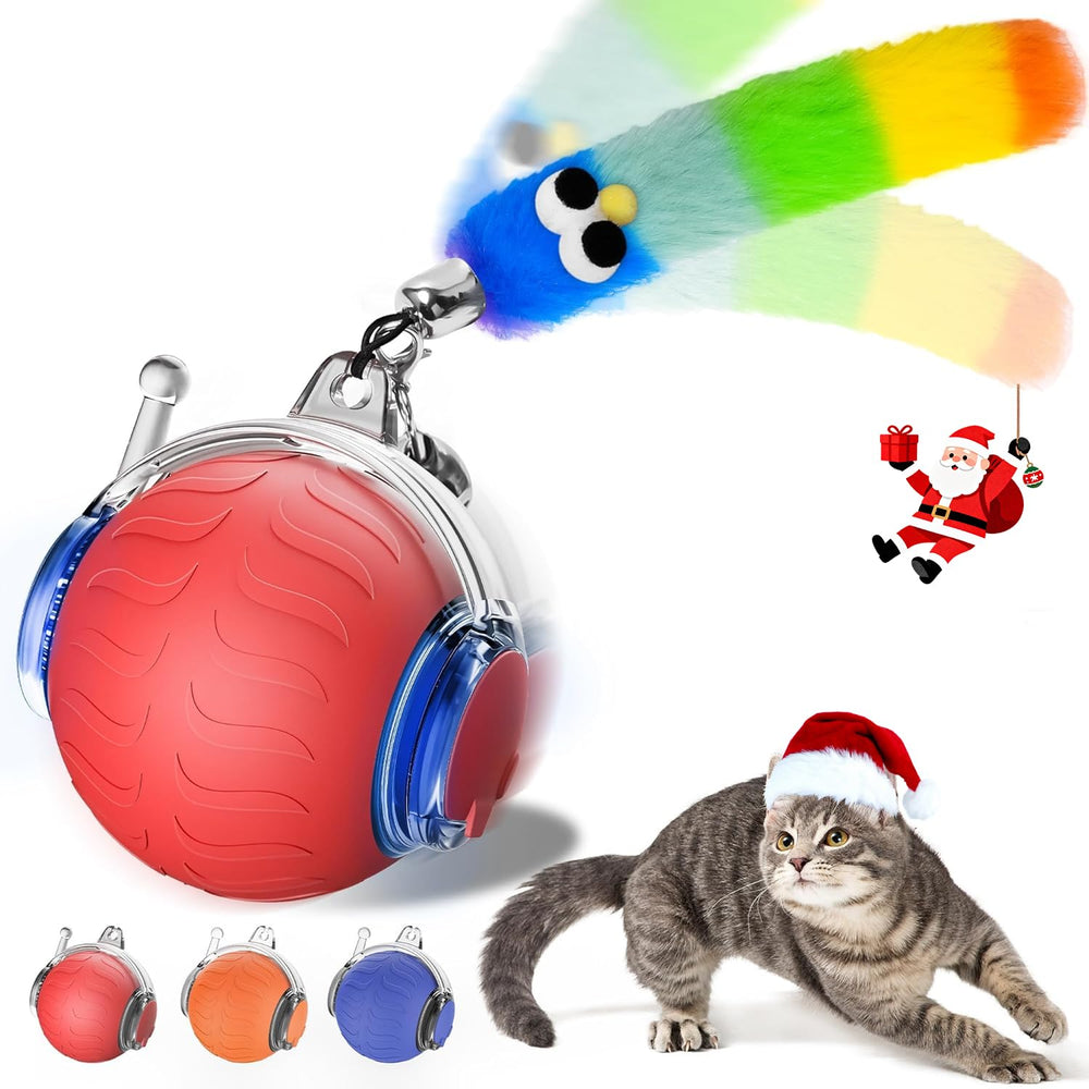 UPSKY interactive cat toy ball front view, enticing motion to stimulate play and exercise.