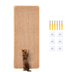 Uranshin sisal cat scratcher mat wall-mounted surface protects furniture