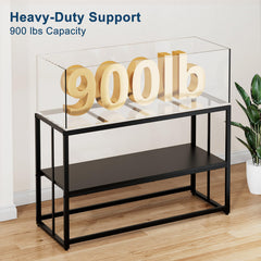 Urban Deco fish tank stand two layer design demonstrates organized space and added display area
