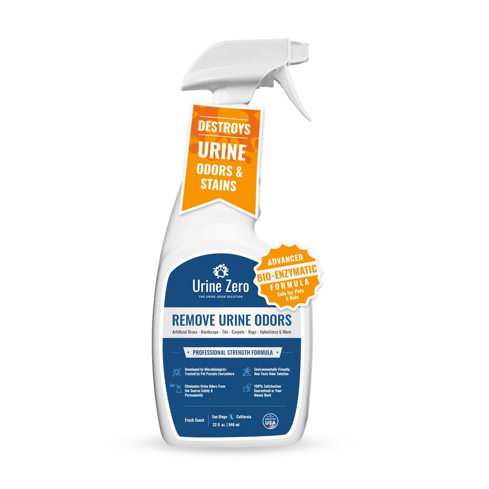 Urine Zero bottle-ready-to-use for quick odor relief on affected areas.