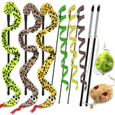 URMYONLY interactive cat toy wand with rainbow strings boosts engagement during play