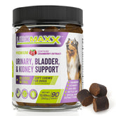 UroMAXX dog urinary-tract soft chews featuring cranberry and glucosamine for urinary health.