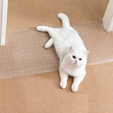 Uross carpet protector for doorway rolled shows easy setup and pet-scratch defense.