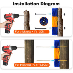 Uross horse scratching post securely mounted for back relief