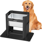 URPOWER 3-gallon elevated dog bowl with stand supports comfortable neck posture.