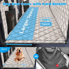 URPOWER back-seat extender dog bed side view highlights reinforced bottom stability for long rides.