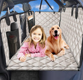 URPOWER back-seat extender dog bed top view shows spacious, secure space for large dogs.