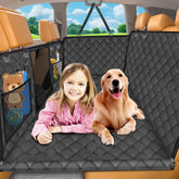 URPOWER back seat extender hard bottom assembled expands space for two large dogs on road trips.