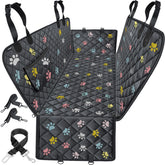 URPOWER dog car seat cover backseat hammock protects upholstery during muddy rides.