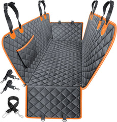 URPOWER dog car seat cover waterproof hammock protects seats during muddy rides.