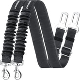 URPOWER dog seat belt clip and swivel for secure in-car restraint.