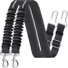 URPOWER dog seat belt clip and swivel for secure in-car restraint.
