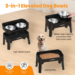 URPOWER elevated dog bowls stand at 6.30 inches supports small dogs’ posture.