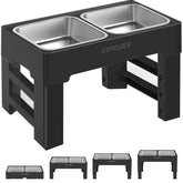 URPOWER elevated dog bowls stand assembled for stable feeding at any height.