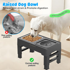URPOWER stainless steel food bowl with 54 oz capacity for meals.