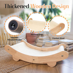 UrsLckyme large-cat scratcher lounge, 23-6x13 inches, for comfy lounging and claw care.