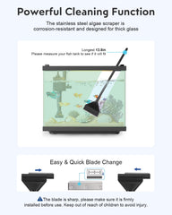 URUQ cleaning sponge scrubs tank residue without scratching glass