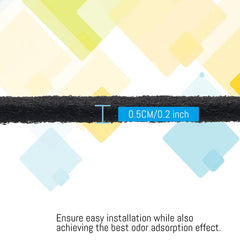 Useamie activated charcoal filter demonstrating strong odor absorption capability.