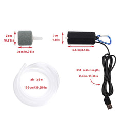 Useekoo USB aquarium air pump compact design fits tight spaces