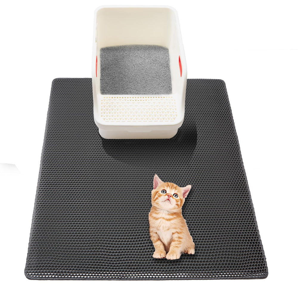 USHARP large cat litter mat folded design for compact storage and travel convenience.