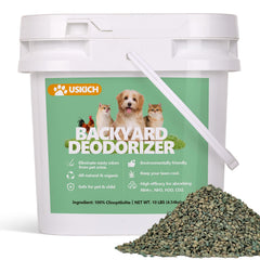 USKICH Backyard Deodorizer packaging communicates natural odor control.