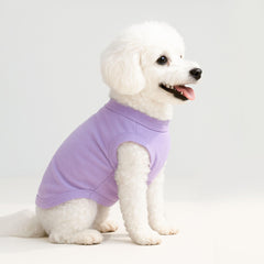 Uswalnna purple front view dog shirt, lightweight fabric for breezy wear