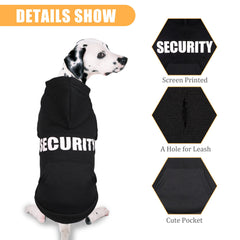 Uteuvili Security Dog Hoodie brushed fleece close up shows soft texture and light warmth