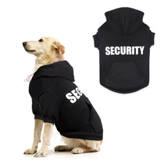 Uteuvili Security Dog Hoodie front view showing soft brushed fleece warmth