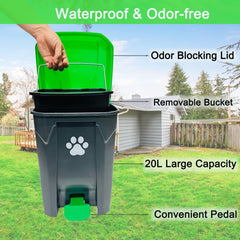 UUIXXYG 20L can with foot pedal enables hands-free waste disposal.