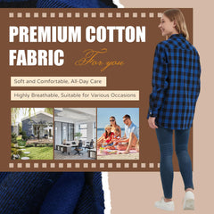 UUREED fabric-closeup dog plaid shirt highlighting breathable cotton blend.