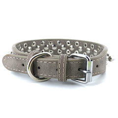 UVONOKAY spiked collar grey side profile supports rugged training sessions