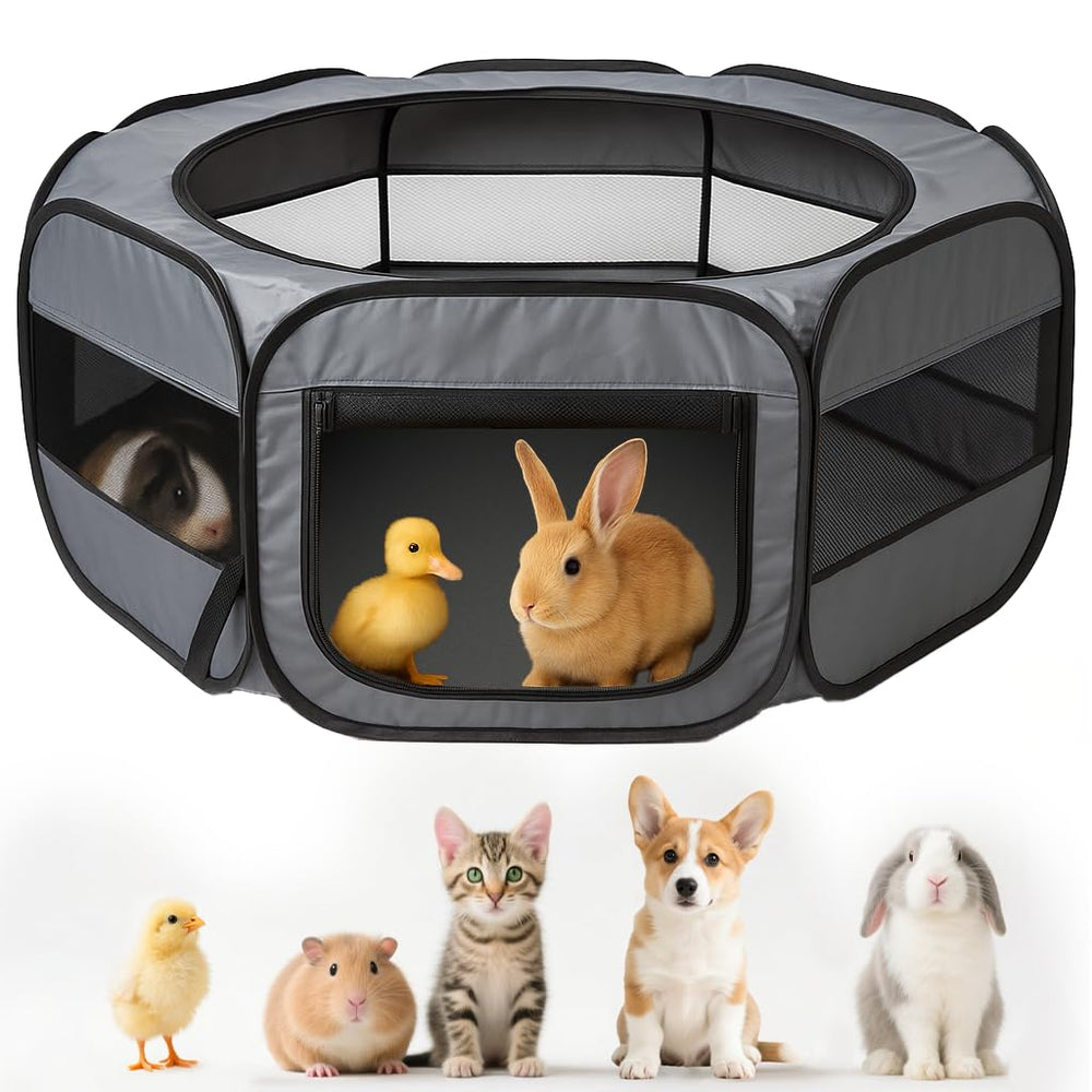 UWE XL playpen with closed panel offers secure indoor play space for small pets