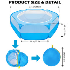 UWE Small Animal Playpen blue chicken brooder box close-up with waterproof fabric