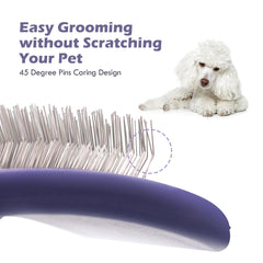 UXIETIN curved-design brush fits pitbulls for efficient grooming.