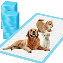 UYDJKLS XXXXL Puppy Pee Pads 31x55 box front for easy training and wide coverage