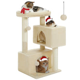 UYMI 32 cat tree top perch offers elevated viewing and cozy lounging