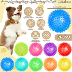 UZLU spiky teething ball 2.5-inch for gum massage and dental cleaning.