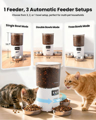 Vacqueen feeder demonstrates portion-control feeding with adjustable servings per meal