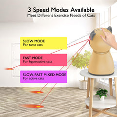 Valonii laser toy offers 3 speed modes for kittens and active or calm play