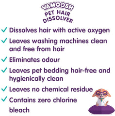 Vamoosh leaves clothes hair-free after the wash cycle.