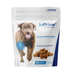 Van Beek-Natural Science InPrime canine soft chews bottle provides palatable joint support