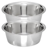 Vanacara stainless steel dog bowl 2-pack, outer diameter 10in, durable rust-free design for meals
