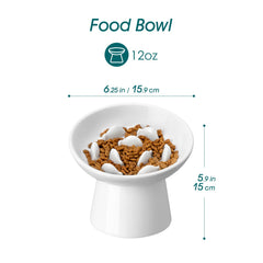 Vancasso ceramic slow-feeder elevated design promotes comfortable posture during feedings