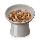 Vancasso ceramic slow feeder cat bowl inside view promotes mindful eating