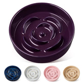 Vancasso dark purple slow feeder bowl supports portion control for balanced meals.
