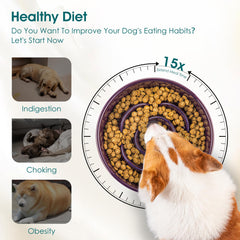 Vancasso puzzle maze design engages dogs during meals and slows eating.
