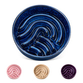 Vancasso slow feeder bowl maze design top view slows eating